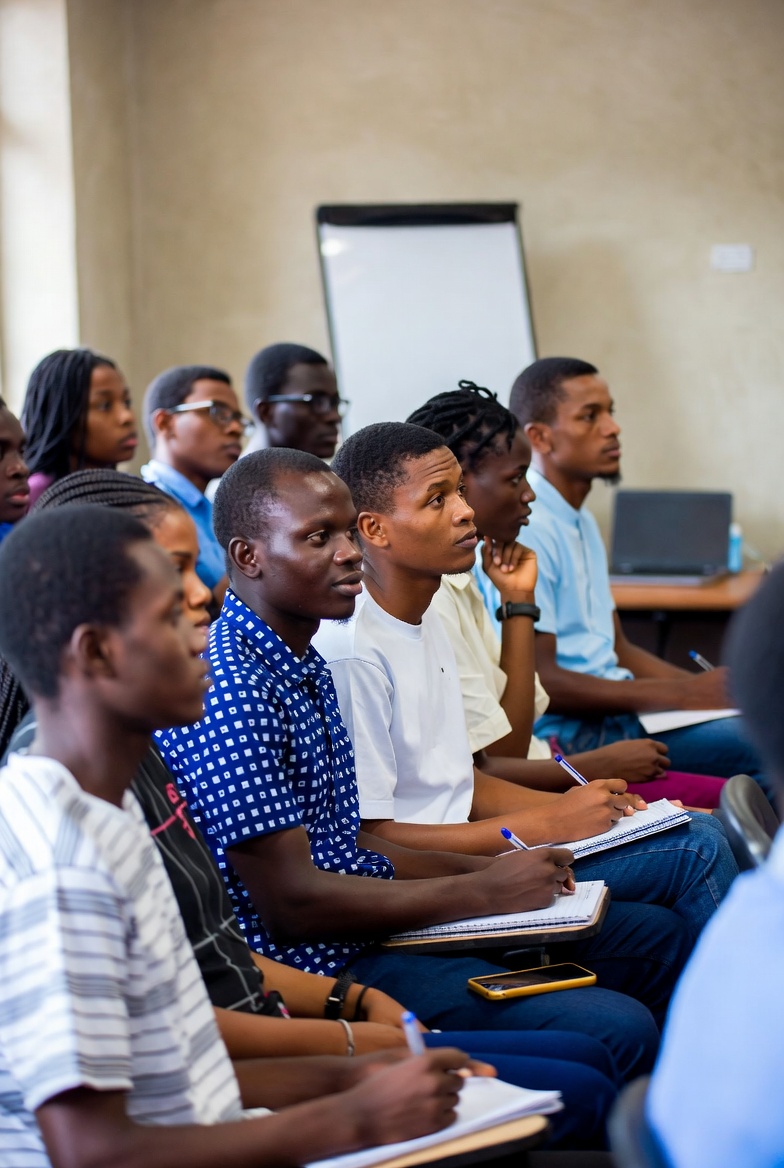 Young people learning in a workshop classroom